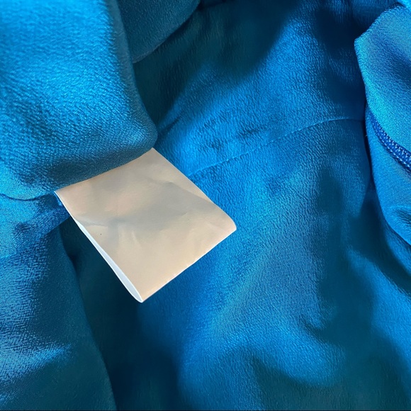 CATHERINE MALANDRINO NWT Blue Star Embroidered Silk Top Size Small - Picture 8 of 9